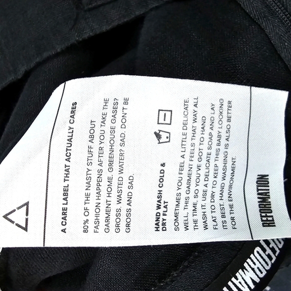 Reformation High-Rise Linen Blend Cropped Capri Coulatte Pants - Picture 7 of 7